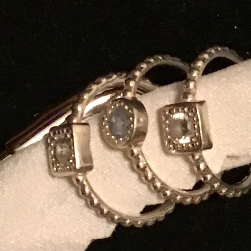 TRIO Sapphire Rings Size 7 - Picture 4 of 16